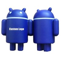 Precio barato Android Robot Pu Espuma Juguete Logotipo personalizado Robot en forma de bola antiestrés