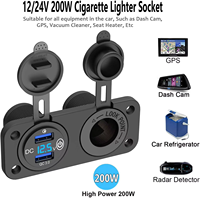 Prise allume-cigare 2 en 1 12 V USB 12 Volt Dual Quick Charge 3.0 Ports USB Chargeur de voiture avec interrupteur d'alimentation pour bateau RV