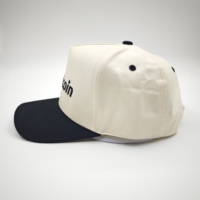 Casquette de baseball vintage en coton à 5 panneaux, ajustable, bicolore, avec logo personnalisé, pour hommes et femmes, de haute qualité, vente en gros