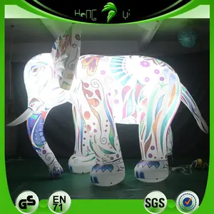 2020 customized shape large inflatable elephant mascot /giant elephant add light for event