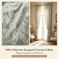 Tissu Jacquard Teint 100% Polyester Tissé Texturé Élégant Largeur 98 pouces pour Rideaux et Décoration de Fenêtre – Vente en Gros