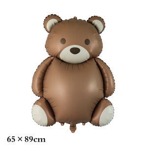 Nuovo palloncino in pellicola di alluminio orso opaco cartone animato aereo opaco auto della polizia per bambini <span class=keywords><strong>compleanno</strong></span> palloncino decorazione felice - Product Image 5