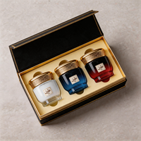 Pot en verre de luxe pour Bakhoor arabe, vide, pour Oud Dukhoon, avec couvercle en métal couronné, pour emballage cadeau Moyen-Orient