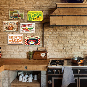 Plaque en métal sur le thème alimentaire, style rétro, avec motifs Ice Cold Lemonade et <span class=keywords><strong>Full</strong></span> <span class=keywords><strong>English</strong></span> <span class=keywords><strong>Breakfast</strong></span>, décoration murale pour cuisine, bar, restaurant - Product Image 2