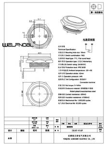 Ip67 2a Power 19Mm Waterdichte <span class=keywords><strong>220</strong></span> <span class=keywords><strong>Volt</strong></span> Platte Ronde Best1no 250vac Roestvrijstalen 6-Pins Terminal Kortstondige Drukknopschakelaar - Product Image 5