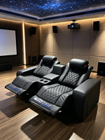 Ensemble de canapés inclinables de luxe modernes pour cinéma à domicile, fauteuils inclinables pour salon, salle multimédia, salle de cinéma, mobilier d'hôtel