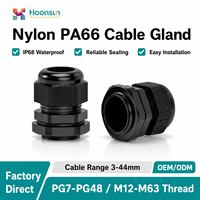 Presse-étoupes en nylon étanche PA66 IP68 PG7 PG9 PG11 PG16 avec protection anti-traction et contre-écrou pour boîtes de jonction et panneaux de commande
