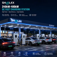 Station de recharge rapide pour véhicules électriques SHUOLEX, 240 kW-400 kW, double pistolet, 200-1000 V, étanche IP54, chargeur rapide pour VE, OCPP 1.6J