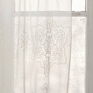 Cortina de Lino Bordada, Diseño Personalizado, Cortinas para Ventanas, Decoración Elegante para el Hogar, Tela Bordada a Mano o a Máquina - Product Image 5