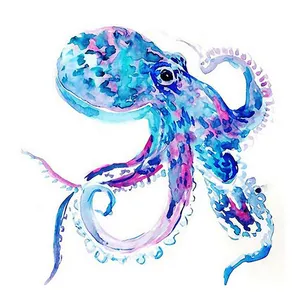 Das neueste 5d Diamond Painting Kit Blue Octopus Diy Voll bohrer Einfachheit Diamant stickerei Bild Kunst Dekor für Zuhause