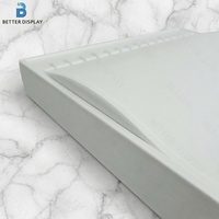 Plateau de présentation de bijoux blanc, support doux pour bracelets et colliers, coussin de présentation doublé