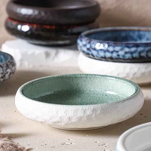 Juego de Tazones de Cerámica Rústica, Tazón de Gres Esmaltado Hecho a Mano para Ensalada, Pasta, Postre, Apto para Microondas y Lavavajillas - Product Image 4