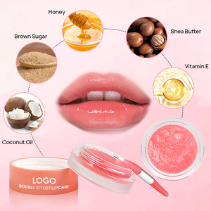 Ensemble gommage et baume à lèvres 2 en 1 avec logo personnalisé, naturel, biologique, thérapie douce, café, saveur fraise, <span class=keywords><strong>sucre</strong></span> - Product Image 2