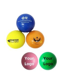 Benutzer definiertes Logo PU-Schaum 63mm runder Stress ball Hochwertige Werbe-Kfz-Bildung Versicherung spielzeug Corporate Brand Geschenke - Product Image 3