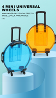 Mini valise à bonbons vide populaire, sac à main en plastique à la mode, boîtes de rangement de maquillage cosmétique, emballage rond, boîte d'emballage cadeau