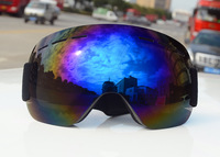 Lunettes de ski UV400 anti-buée pour sports d'hiver, lunettes de snowboard OEM avec sangles de sécurité et verres enduits
