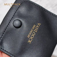 Monedero de Cuero PU Personalizado, Monedero Plegable, Bolsa de Cambio Portátil, Mini Cartera para Efectivo, Bolsa de Monedas con Botón a Presión, OEM ODM