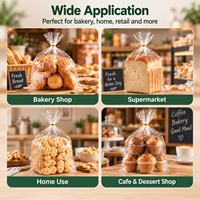 Sacs d'emballage alimentaire personnalisés en gros, en BOPP transparent, pour pain, baguette, pâtisserie, boulangerie