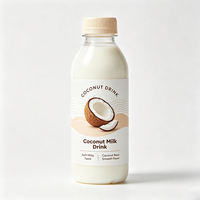 Étiquettes personnalisées Haoxuan pour bouteilles de lait de coco, étiquettes de boissons imprimées imperméables autocollantes, finition mate ou brillante