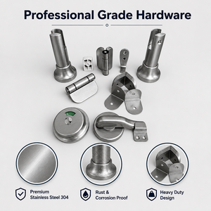 Factory Supply Wholesale 304 Stainless Steel Toilet Partition Hinge Support <strong>Leg</strong> Fastener - Product Image 2
