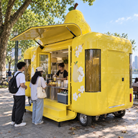 Remorque alimentaire mobile sur mesure sur le thème de la poire avec grande fenêtre de service, kiosque à jus de fruits, boissons et glaces à vendre