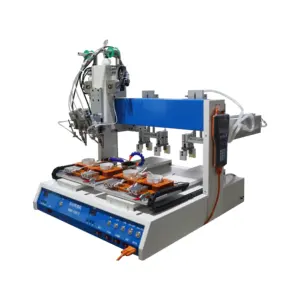 Tin auto solder double work platform Automatic Soldering Machine With Manipulator auto solder machine