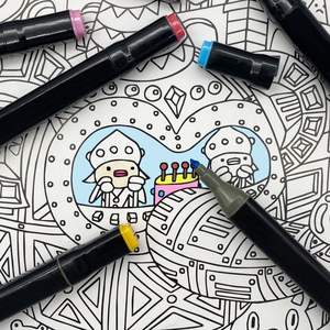 EN71 1-2-3 एमएसडीएस कस्टम लोगो पर्यावरण के अनुकूल डबल इत्तला दे दी स्केच स्थायी मार्कर डबल पक्षीय शराब मार्कर कलम ड्राइंग के लिए सेट - Product Image 5