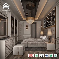 Lit mural Art Déco nid d'abeille sur mesure – Solution de mobilier de luxe tout-en-un pour projets d'aménagement intérieur de villas et hôtels de créateurs