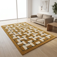 High Quality Handmade Acrylic Carpet Living Room Large Brown Wholesale Price Area Rugs and Mats