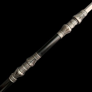Longquan Sword Hand Forged One Piece Lotus Spear High Manganese Steel Durable Kung Fu Martial Arts Training Performance - Product Image 1