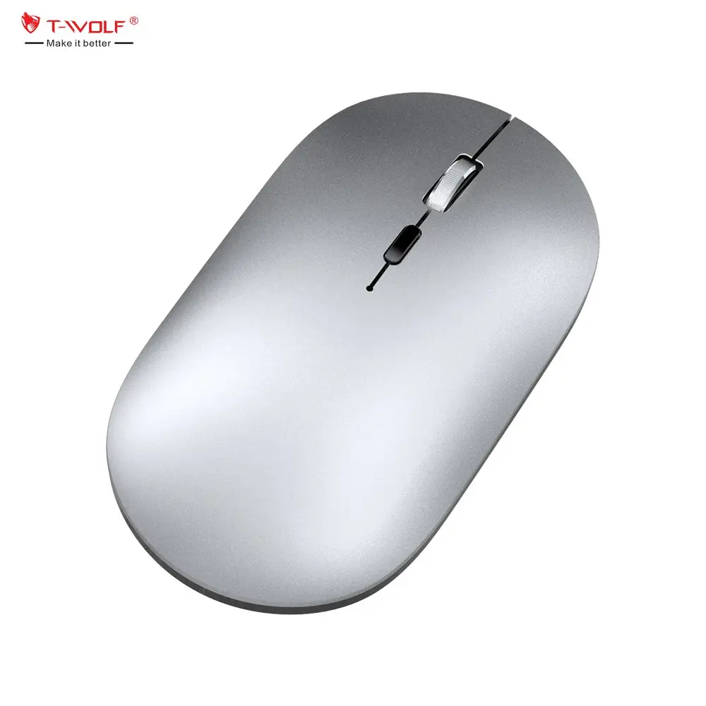 Nuovo Ultra-sottile Mini Mouse senza fili silenzioso ricaricabile doppio modello bt usb Mouse per Computer senza fili