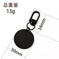 25mm 30mm 35mm Edelstahl Polierte Blanko-Rundanhänger Schlüsselanhänger Charm-Anhänger für Individuelle DIY-Schmuckherstellung Schlüsselringe