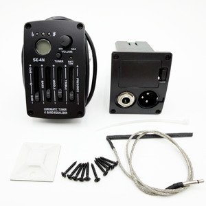 אביזרי פיקאפ לגיטרה HIVE SE-4N, פרה-אמפ EQ לגיטרה אקוסטית עם 4 תחומי תדרים ומקלט מובנה, לאקולייזר גיטרה, סיטונאי - Product Image 1