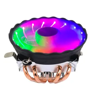 TISHRIC PWM RGB Quiet 4 Pin 4 Copper Pillars Cpu Cooling Fan For Intel LGA 1150 1151 1155 1156 AMD AM3 AM4