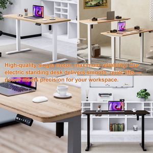 Premium singolo motore in piedi tavolo da ufficio elettrico Computer Stand Up <span class=keywords><strong>scrivania</strong></span> regolabile in altezza <span class=keywords><strong>con</strong></span> gambe rettangolari - Product Image 2