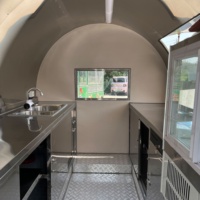 Remorque de restauration haut de gamme 2,8 m/9,18 pi en acier inoxydable et aluminium pour café et confiseries avec four