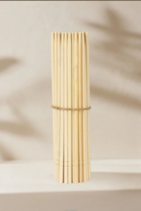 Tensoge <strong>Disposable</strong> Bamboo <strong>Chopsticks</strong> Snack Stick Round <strong>Chopsticks</strong> in Black <strong>Disposable</strong> Cutlery - Product Image 3