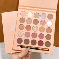 Vente en gros 25 couleurs palette d'ombres à paupières de Noël livre d'ombres à paupières palette d'ombres à paupières à haute teneur en pigments marque privée
