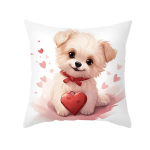 <span class=keywords><strong>Copricuscino</strong></span> per cuscino con animali di san valentino con fodera per divano carina con stampa di cani per cani nuova fodera per cuscino - Product Image 5