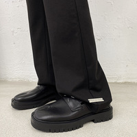 Mocassins à bout fendu en cuir véritable légers pour homme et femme, style automne, tendance, en cuir verni, à enfiler