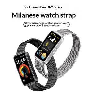 Bracelet de montre magnétique de remplacement compatible avec Xiaomi <span class=keywords><strong>Mi</strong></span> <span class=keywords><strong>Band</strong></span> 8 <span class=keywords><strong>Mi</strong></span> <span class=keywords><strong>Band</strong></span> 9, accessoire réglable et respirant pour hommes et femmes - Product Image 5