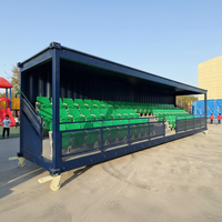 Tribunes de stade de football en conteneurs préfabriqués de 20/40 pieds, tribunes mobiles temporaires, solution de sièges temporaires, tribunes de spectateurs pour sports de plein air