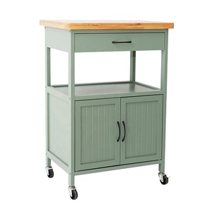 Nouveau <span class=keywords><strong>design</strong></span> de chariot de service mobile pour le stockage des aliments chariots en bois pour îlots de cuisine - Product Image 2