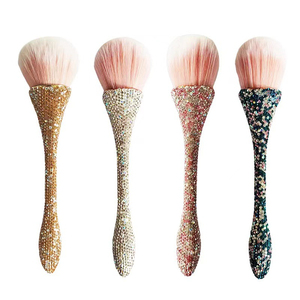 Pinceaux de maquillage personnalisés avec logo en strass, pinceaux à poussière pour ongles, pinceaux de maquillage en cristal diamanté, pinceaux de maquillage en strass scintillants - Product Image 1
