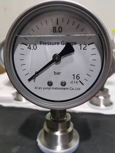 เกจวัดแรงดันแบบไดอะแฟรมแบนสแตนเลสเกรดสุขภัณฑ์สำหรับหม้อไอน้ำและกระบวนการอุตสาหกรรมอาหารและยา - Product Image 4