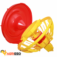 Agrieso Mangeoire automatique pour poulets de chair à deux niveaux, réglable pour différentes étapes, en plastique vierge