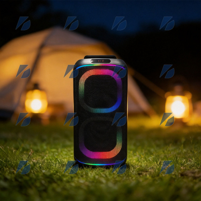 40W BT5.3 Dual 8inch Speakers RGB Light With Microphone 4400mAh Large Battery Digital Wireless Speaker BTS-2256