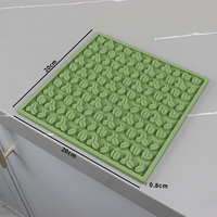 Tapis de table à café en PVC écologique 20x20cm, antidérapant, imperméable, résistant à l'huile, pour barista, café, maison
