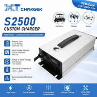Chargeur de batterie personnalisé pour chariot de golf, robot, drone 2500W Li-ion Plomb-acide CAN Bus -25~45 ℃   Usine de refroidissement à air forcé