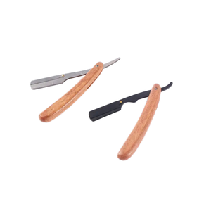 Wooden Handle Barber Straight <b>razor</b> Shaving Straight <b>razor</b> <b>Single</b> Edge <b>Blade</b> Stainless Steel Folding Shaving <b>Razor</b> - Product Image 2